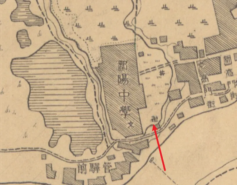 1947鄱阳县城厢图鄱阳中学一角